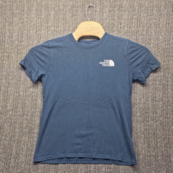 The North Face T-Shirt Womens Small Blue Never Stop Exploring Half Dome Logo T - Picture 3 of 10